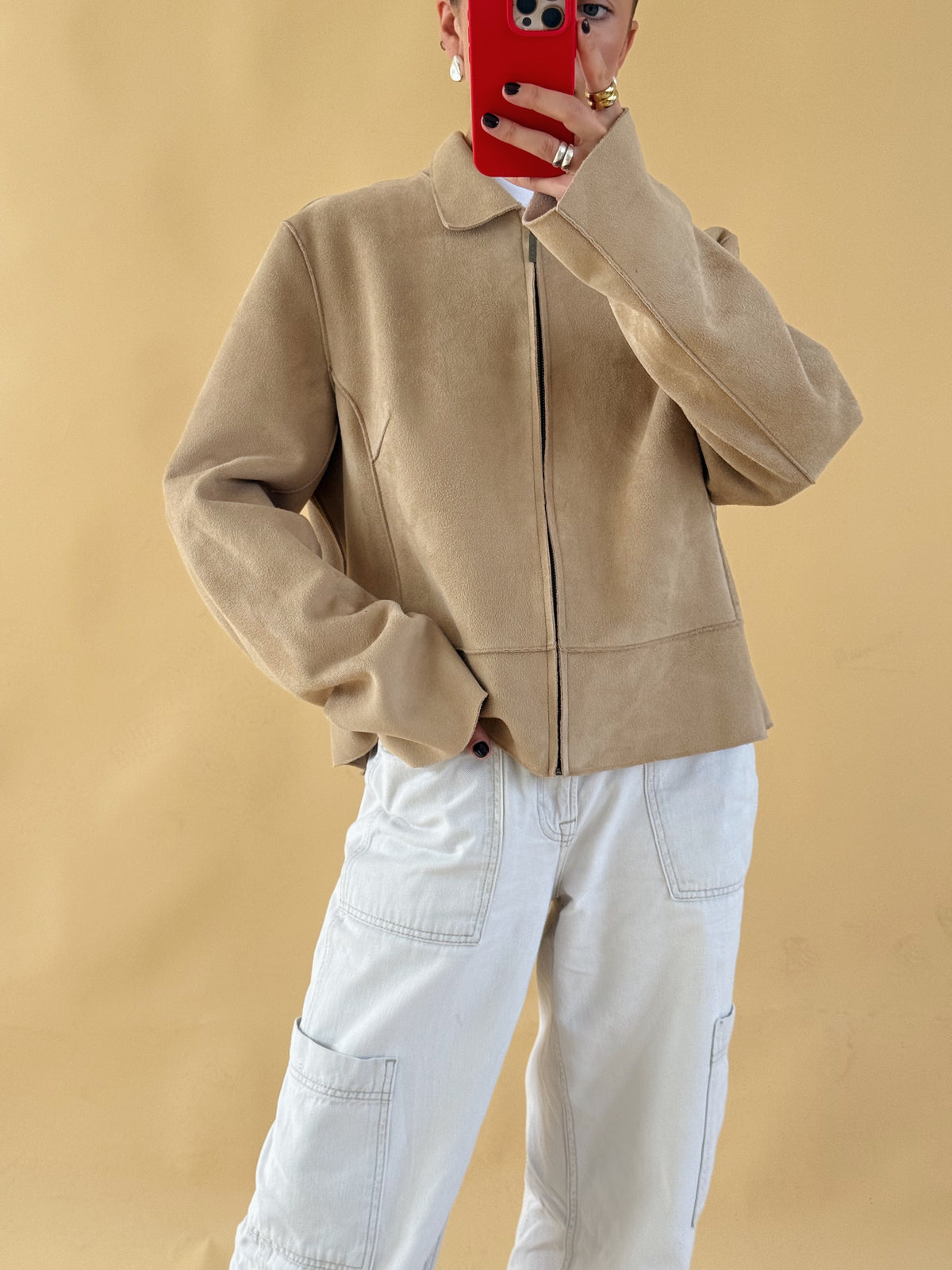 Suede Style Jacket - Free Size