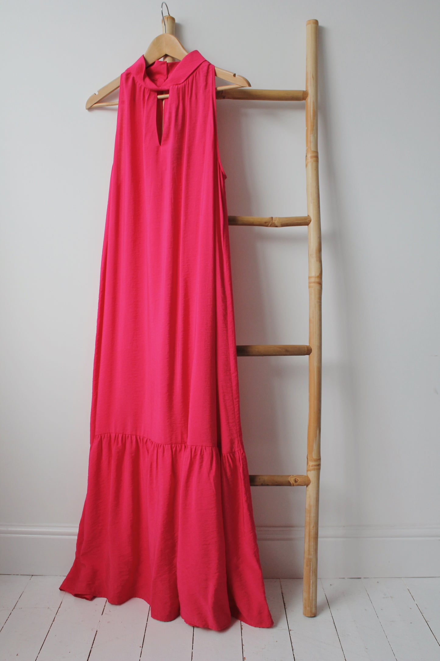 Fuchsia Pink Maxi Dress - Size 14/16