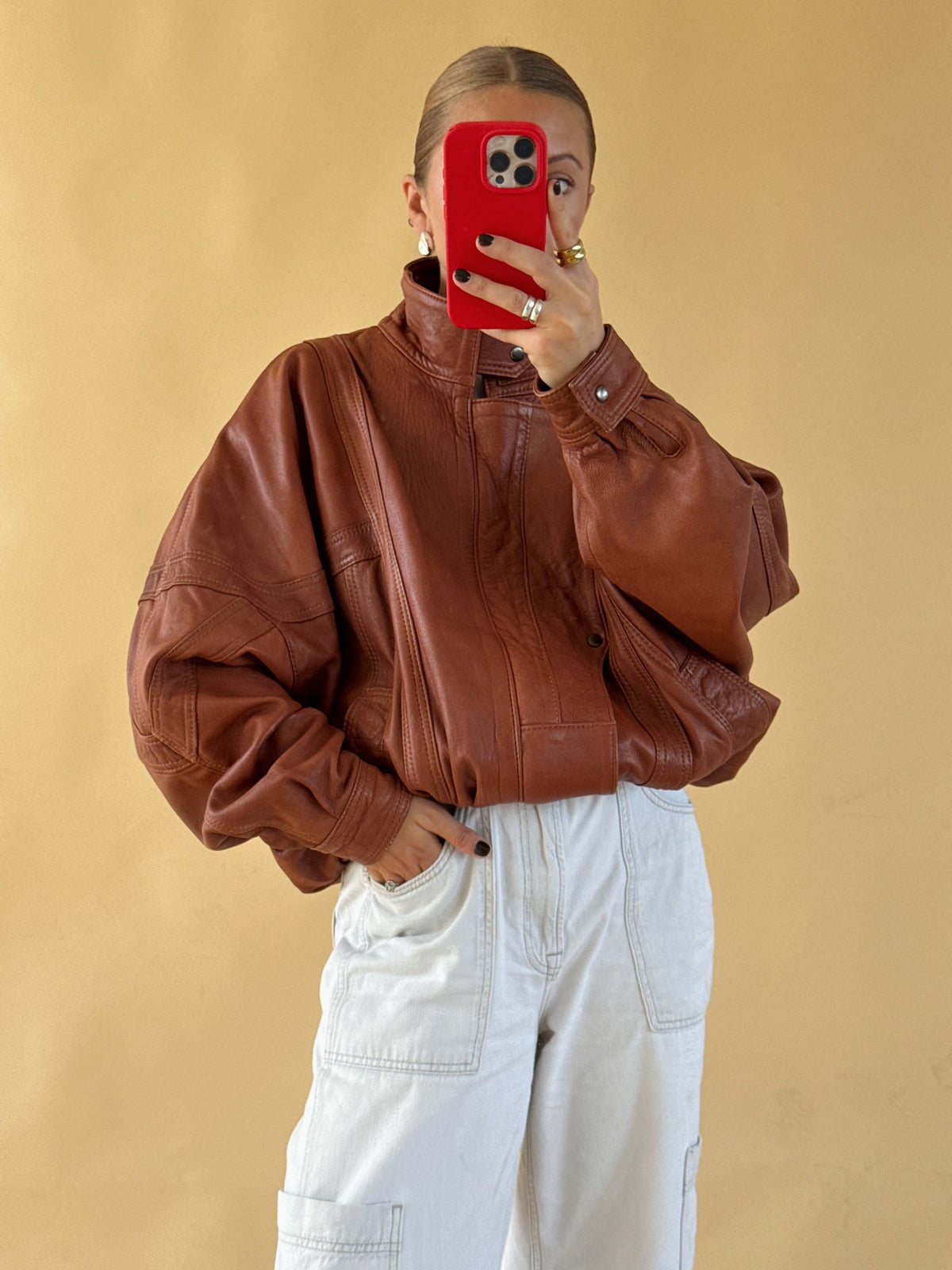 Leather Jacket - Free Size
