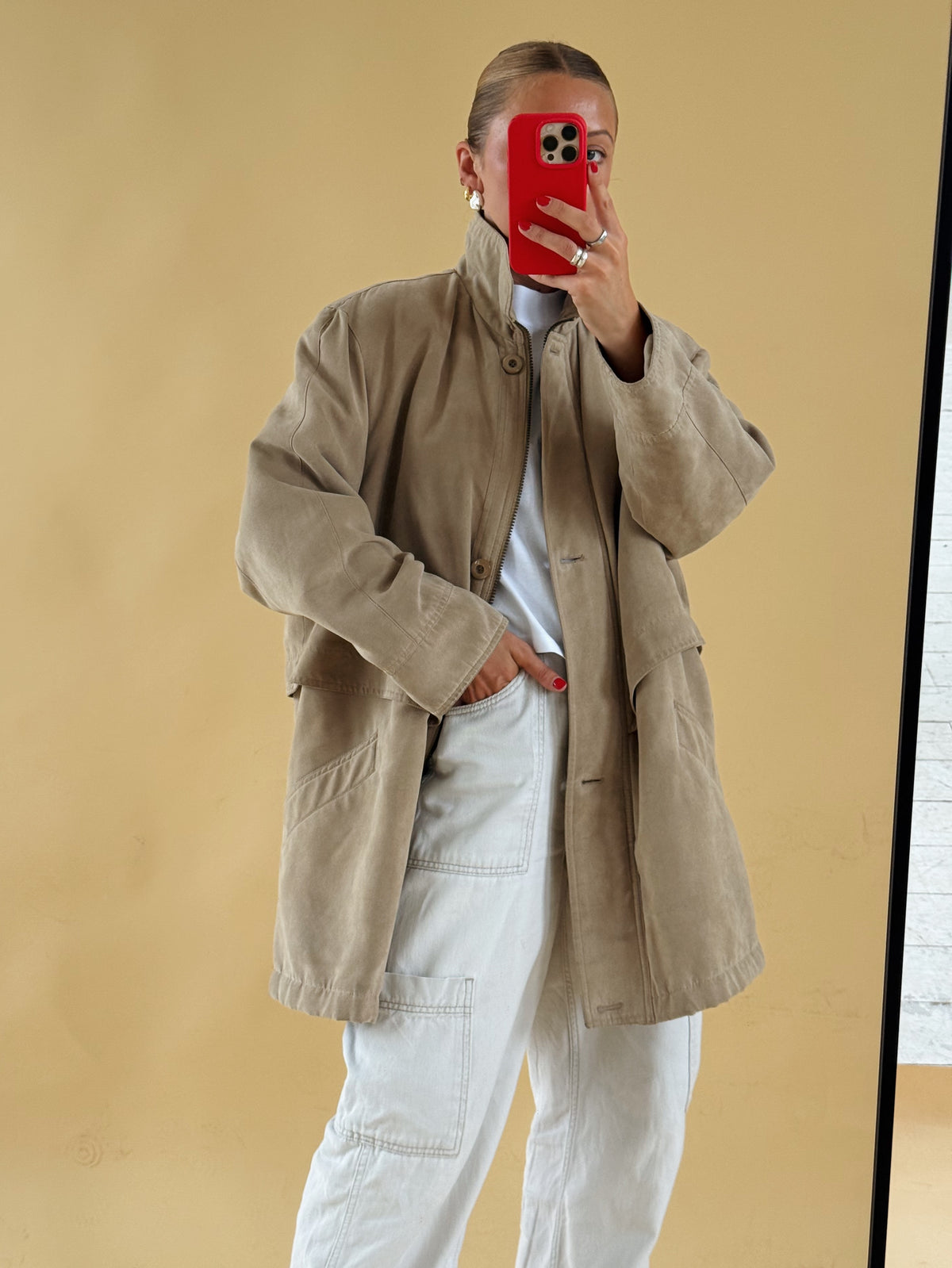 Vintage Khaki Jacket - Free Size