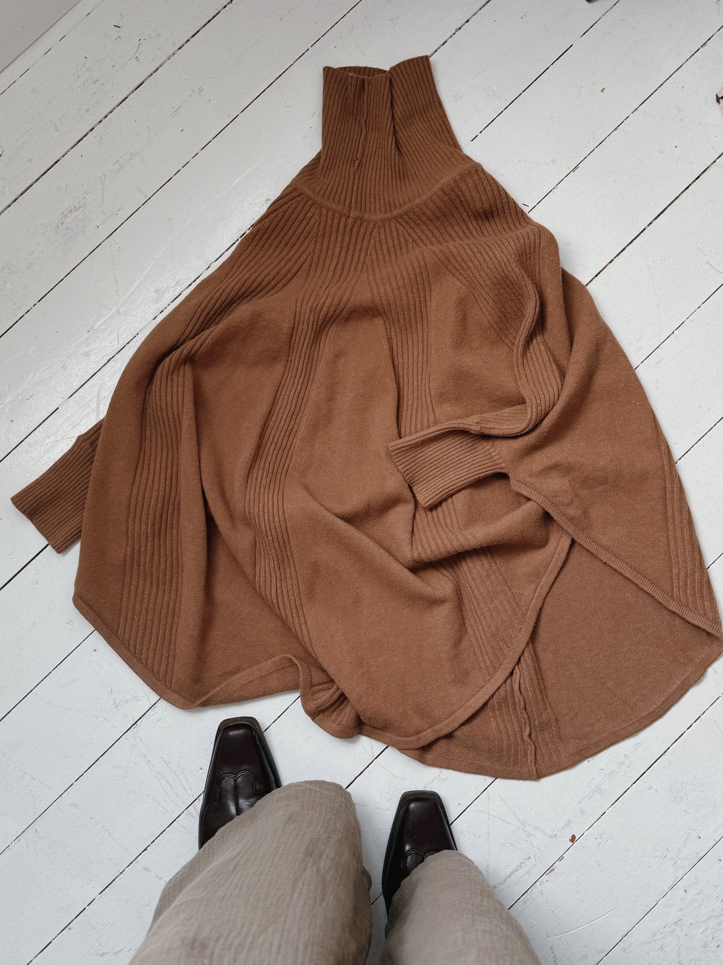 Tan Cape Jumper - Free Size
