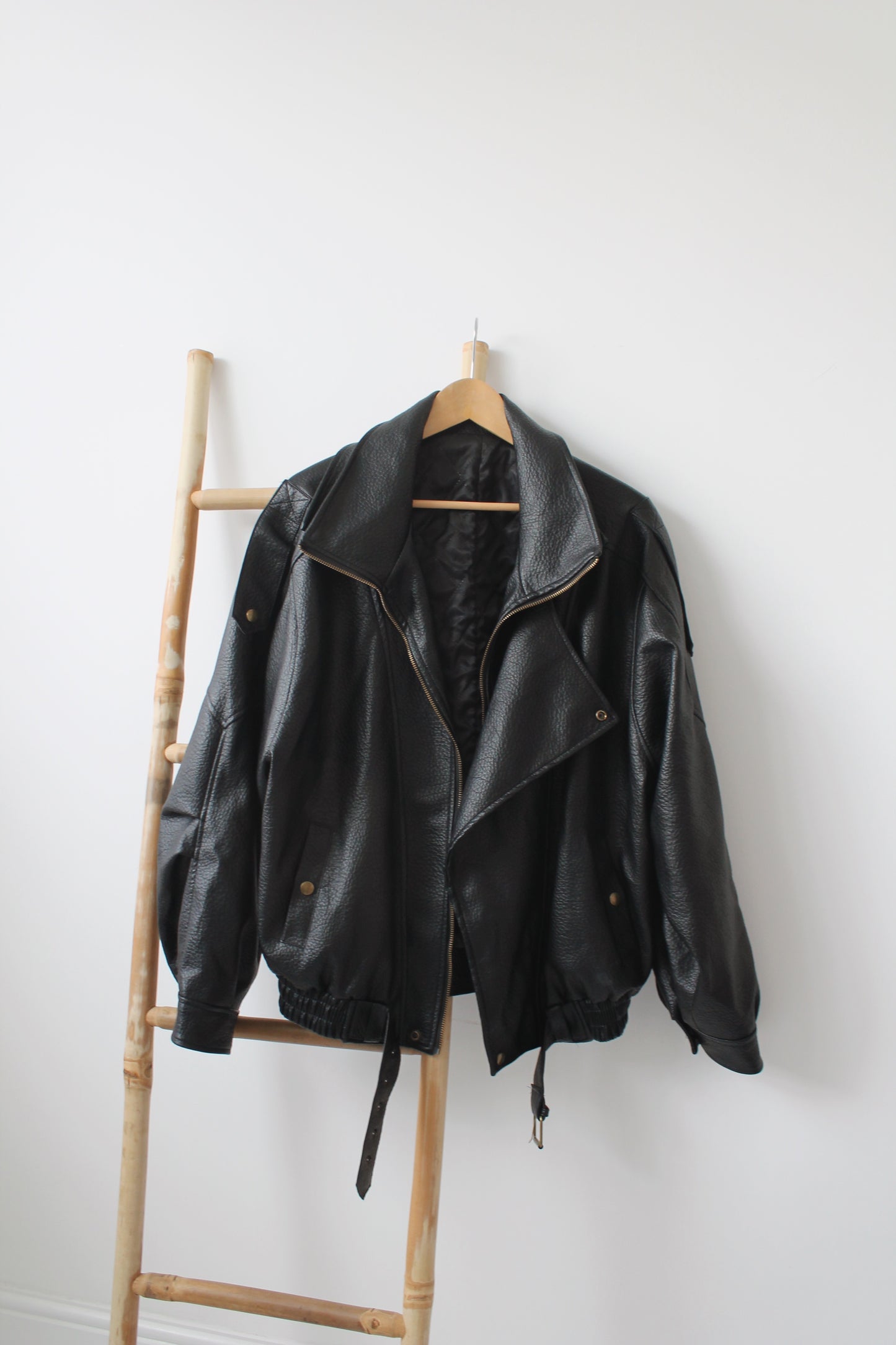 Leather Bomber Jacket - Size 10-18