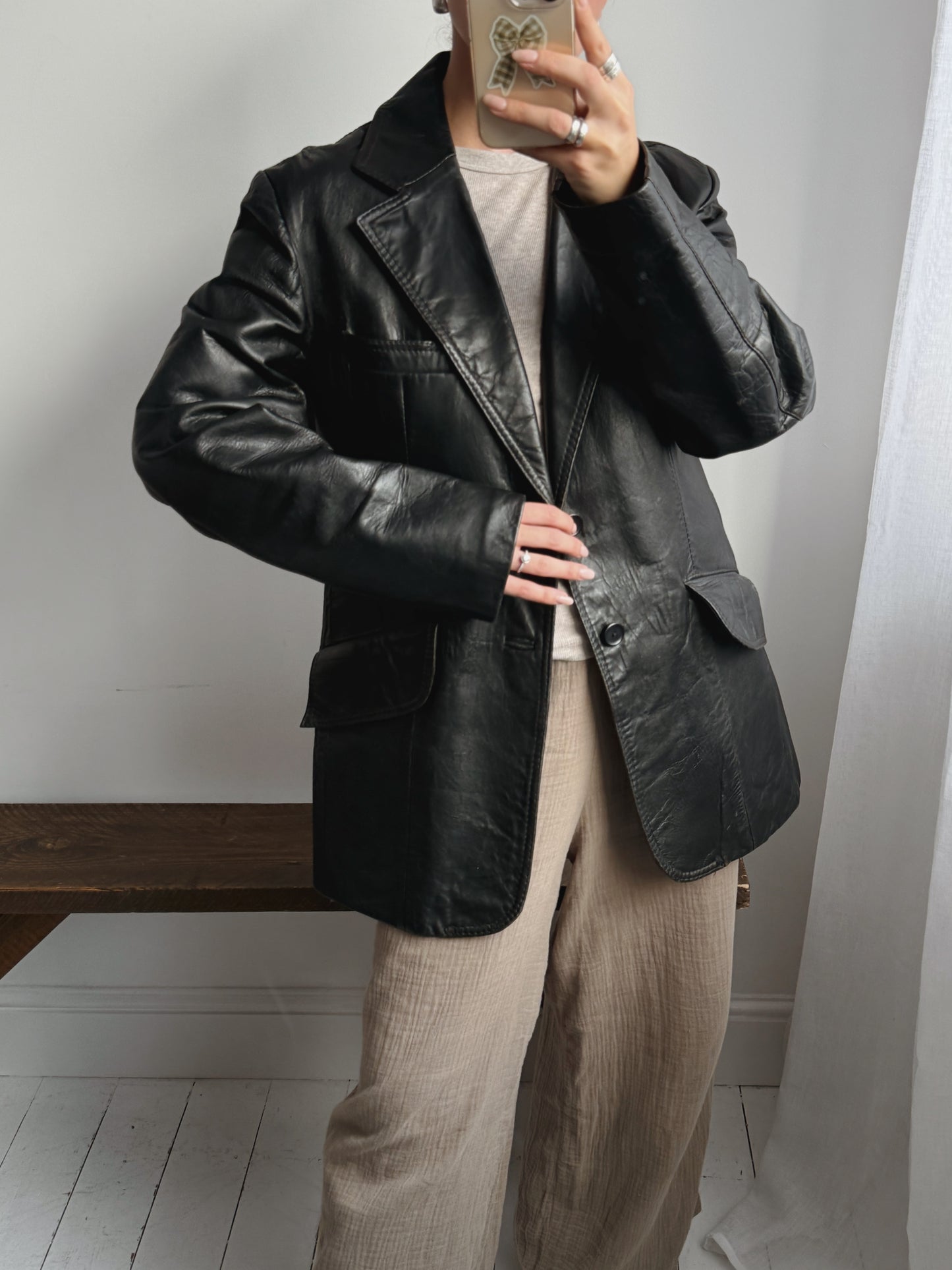 Real Leather Jacket - Size 10-14