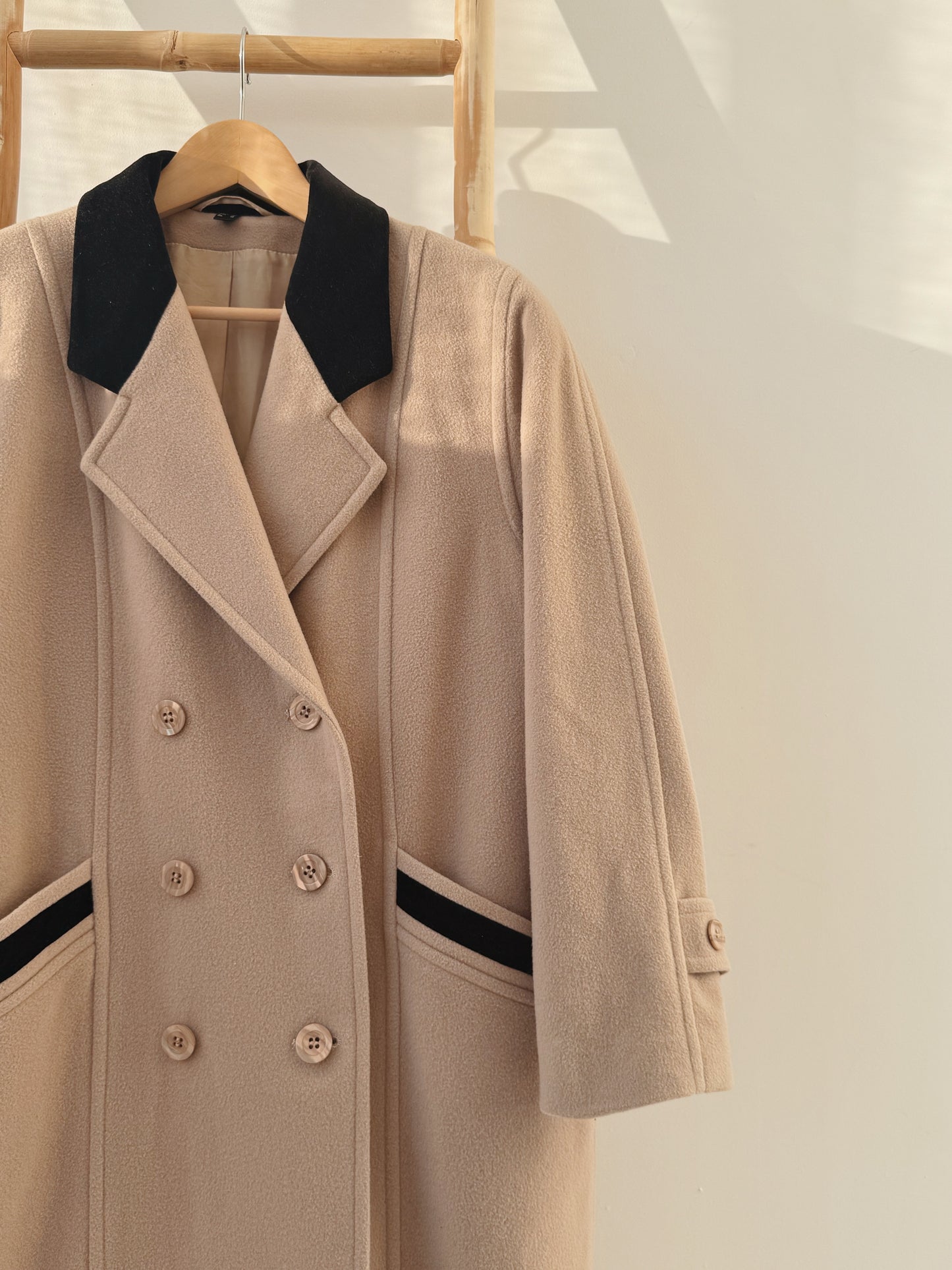 Wool & Cashmere Blend Coat - Free Size
