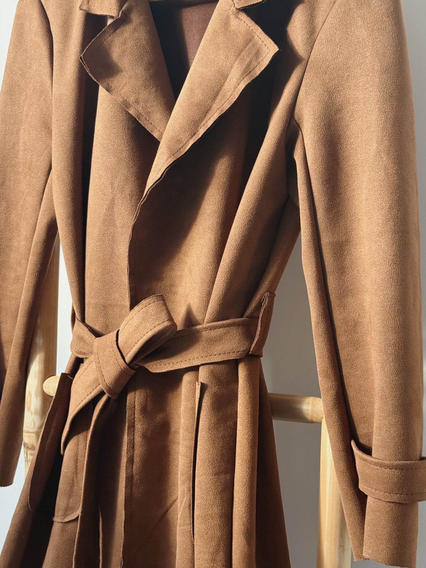 Lightweight Faux Suede Trench - Size 8-12