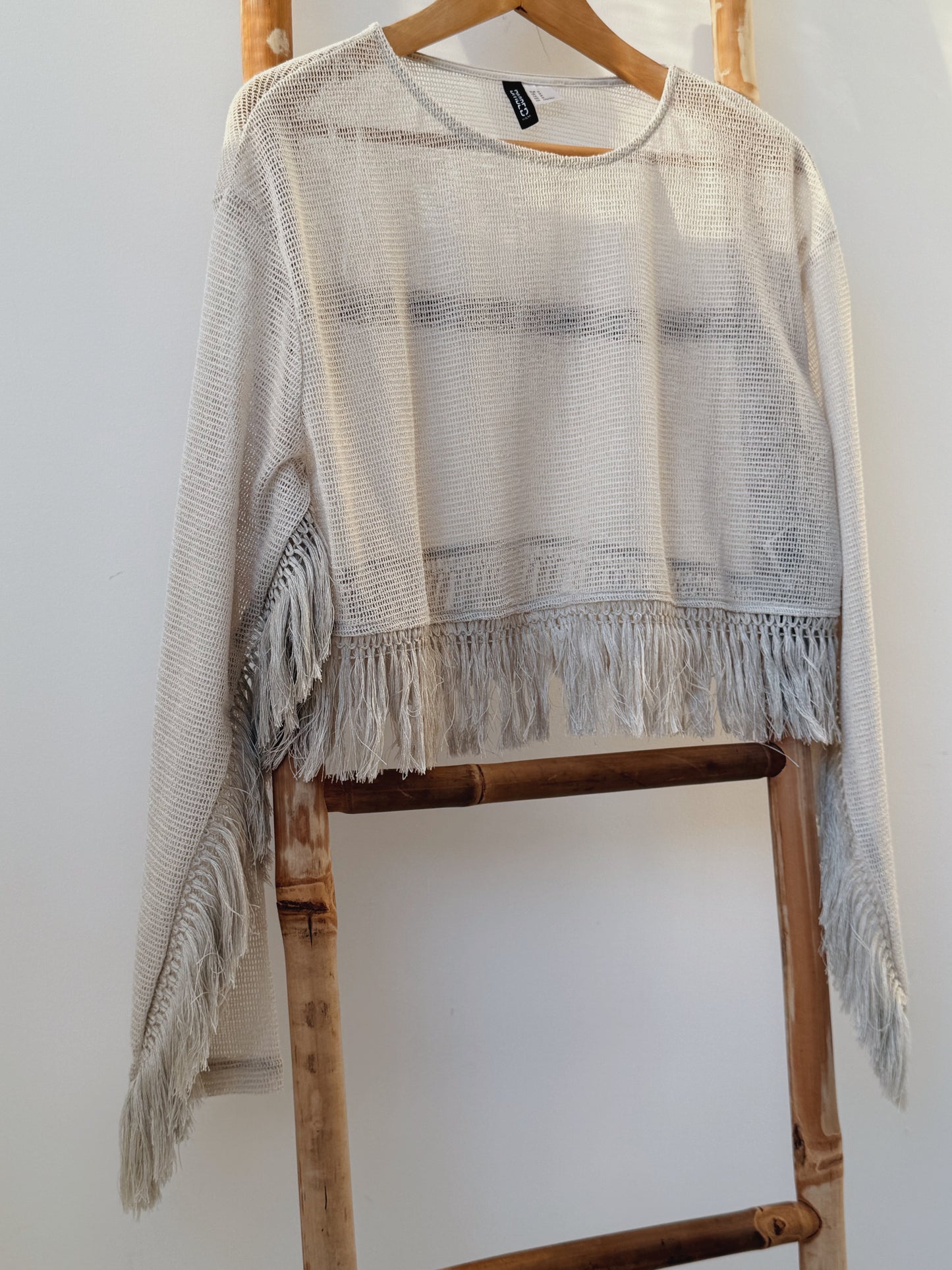 Grey Tassel Top - Size 10-12