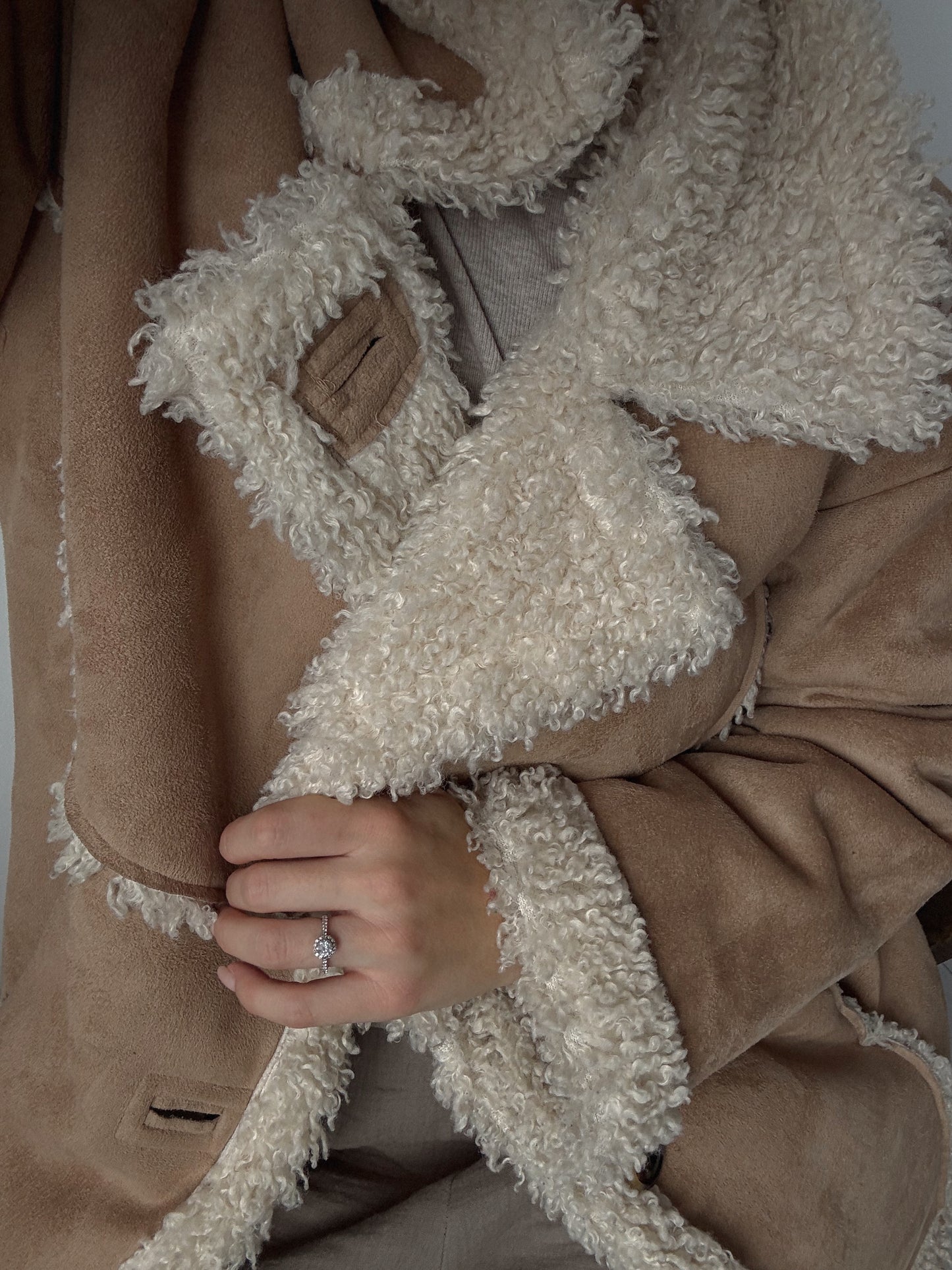 Faux Shearling Coat - Size 10-14