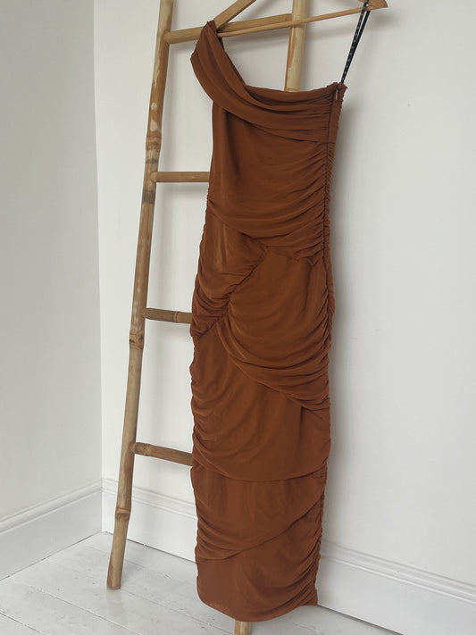 Burnt Orange Maxi Dress - Size 10