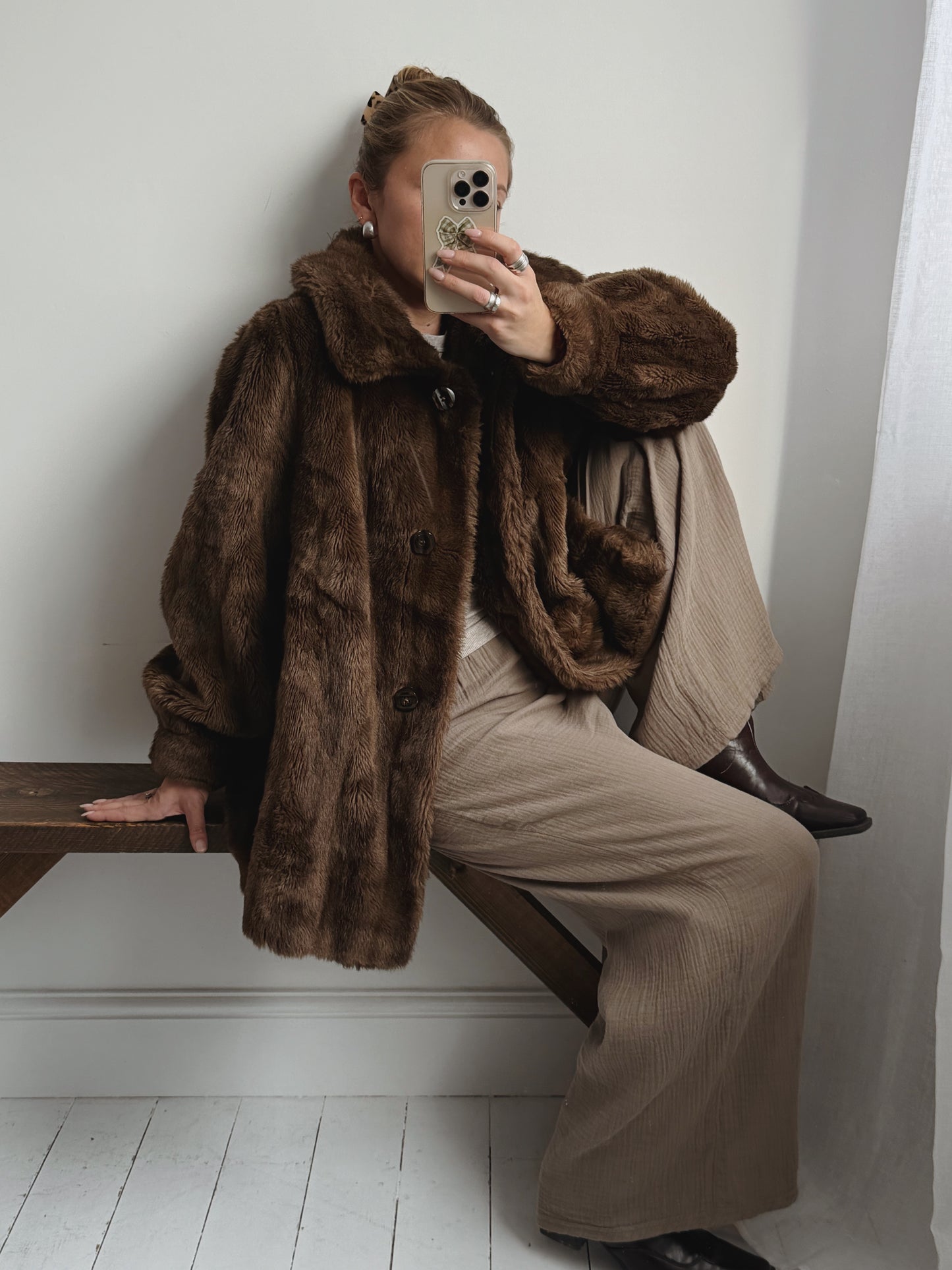 Faux Fur Jacket - Free Size