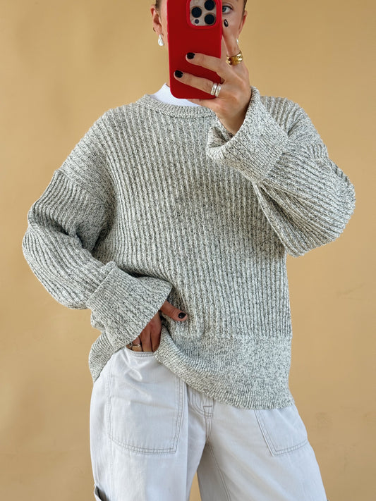 Grey Speckle Jumper - Size 12-14