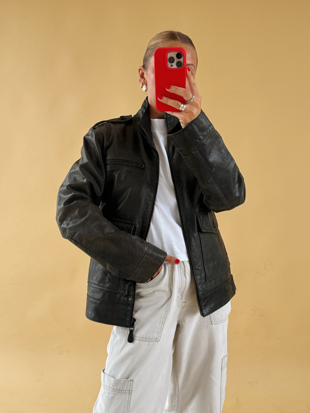 Real Leather Jacket - Size 10-14