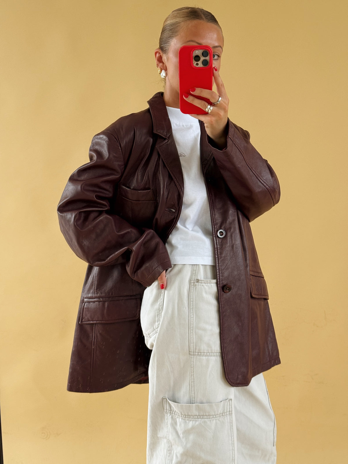 Real Leather Jacket - Free Size