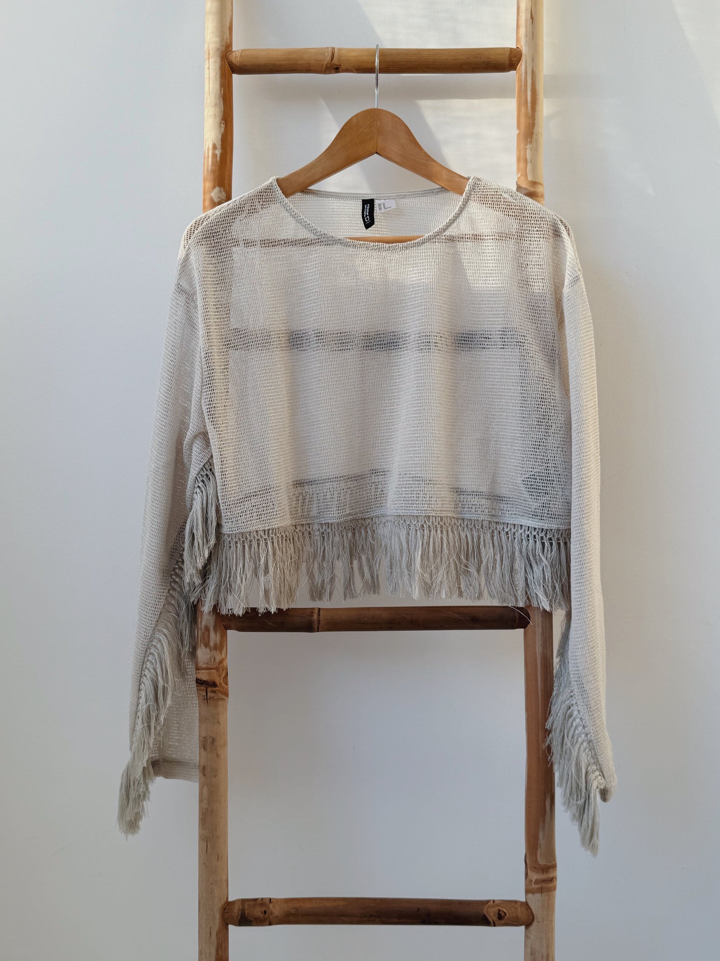 Grey Tassel Top - Size 10-12